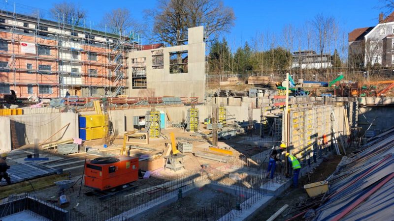 Referenzen Ingenieurbüro Martin Huber Baustelle Wohnanlage mit Tiefgarage in Simbach am Inn