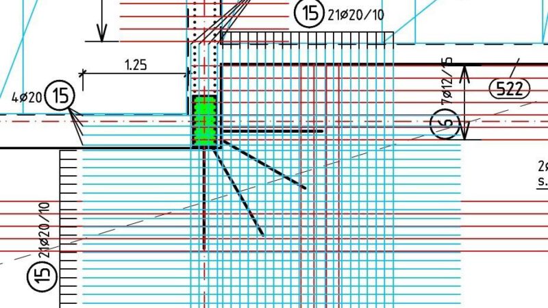 Referenzen Ingenieurbüro Martin Huber Plan zur Tragwerksplanung der Baustelle Wohnanlage mit Tiefgarage in Simbach am Inn