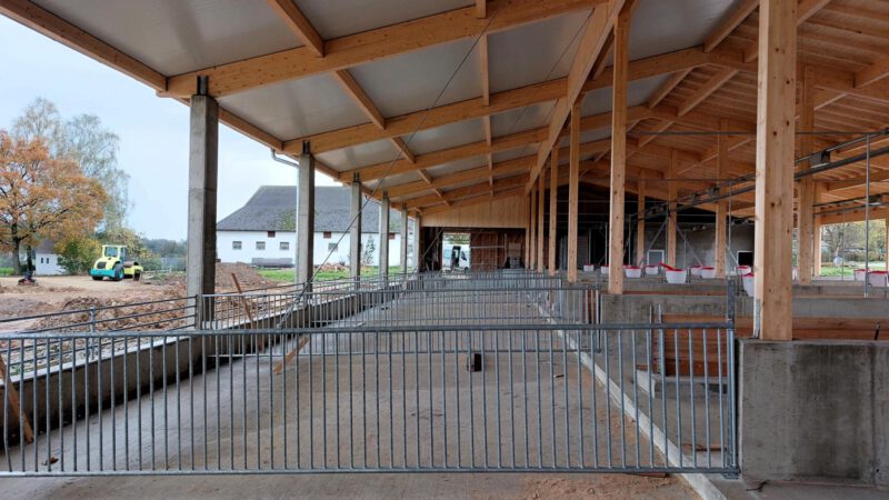 Referenzen Ingenieurbüro Martin Huber Baustelle Stallgebäude in Holzbauweise in Rimbach bei Falkenberg