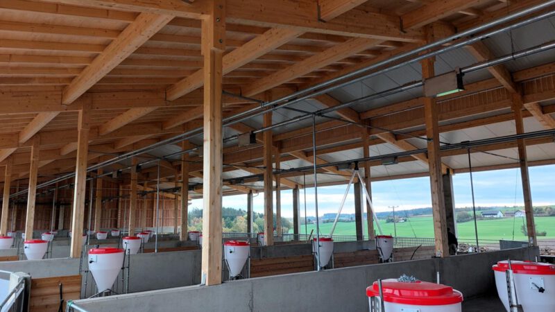 Referenzen Ingenieurbüro Martin Huber Baustelle Stallgebäude in Holzbauweise in Rimbach bei Falkenberg