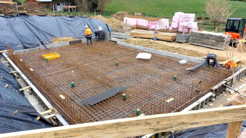 Referenzen Ingenieurbüro Martin Huber Baustelle Einfamilienhaus in Holzbauweise in Kirchberg